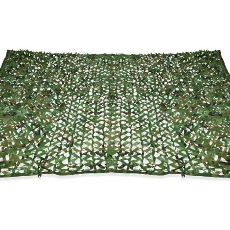 BUNTHAUS Rechteckiges Sonnensegel-Design Camouflage-Schatten 3x5 M grünes Netz (1/5)