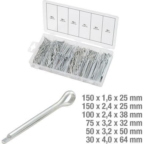 KS Tools - Assortiment de goupilles fendues 555 pièces - 970.0080