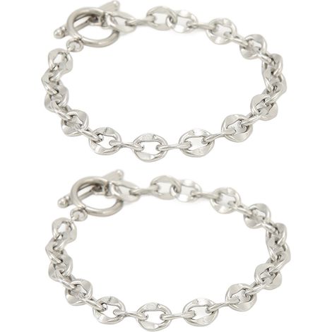 2Pcs Simple Bracelets Titanium Steel Unique OT Buckle Design Classic Exquisite Jewelry Bracelets for Women (1/5)