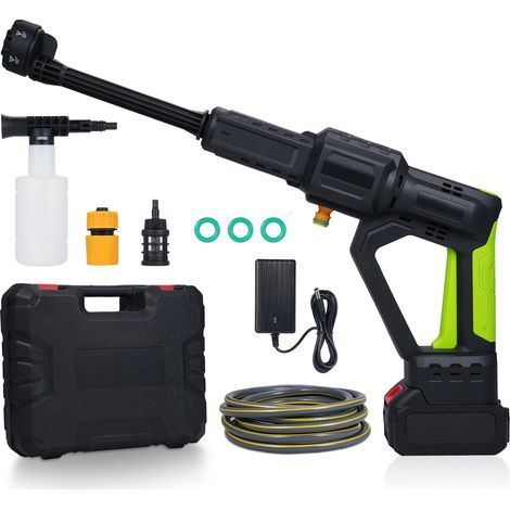 Cordless High Pressure Washer with 6-in-1 Nozzle, 5m Hose and 4000mAh Battery, for Car, Patio, Garden, Fence, Swimming Pool (1/5)