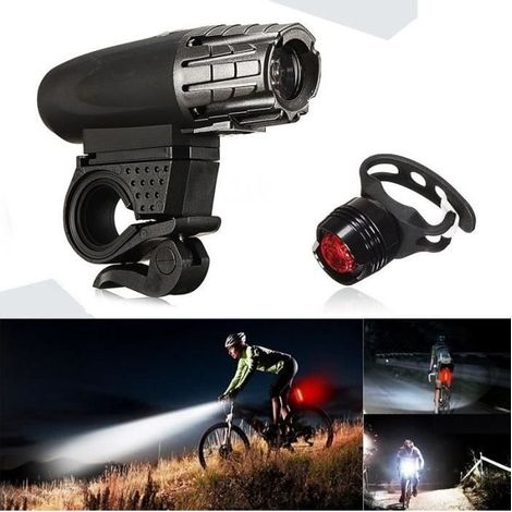USB Rechargeable LED lamp of bicycle Headlight of velo + Set of Light arriere (1/4)