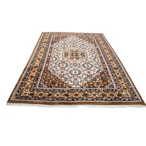 Tapis oriental Athina  - 90x60cm, Rectangular - 100% Laine vierge - Noué main - Beige
