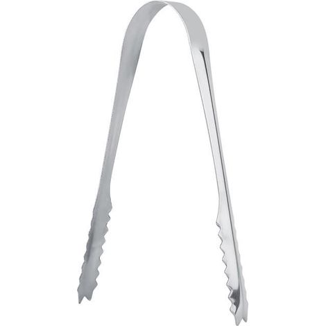 5 pinces à glace, acier inoxydable, 19 cm, design contemporain, pour service buffet et restauration