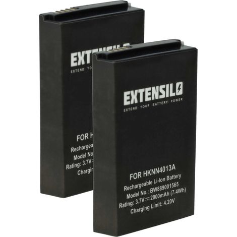 EXTENSILO 2x Akku Ersatz für Motorola PMNN4468, PMLN6745A, PMNN4425B, HKNN4014A für Funkgerät, Walkie Talkie (2000 mAh, 3,7 V, Li-Polymer)