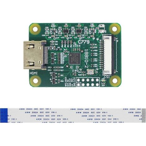 HDMI-zu-CSI-2-Adapterkarte für Raspberry Pi 4B/3B+/3B, 1080p bei 25 fps, hochauflösender Videoeingang, kompatibles Kameramodul, Zubehör für serielle Pi-Geräte.