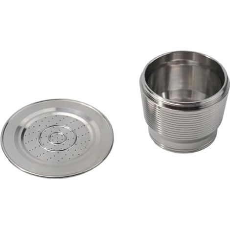 Capsule de café réutilisable en acier inoxydable compatible avec les machines Nespresso, dosette filtre en métal 304 pour la préparation d'expresso (type normal) (1/4)