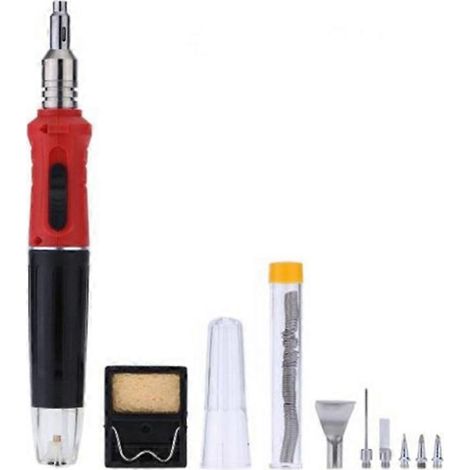 Kit de soudage 10 en 1 au butane avec 6 embouts interchangeables pour stylo de soudage en acier inoxydable 40JE (1/5)