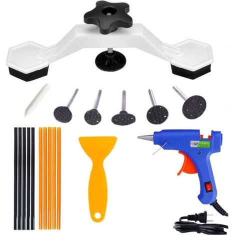 Kit of repair of body, kit of repair of bosses without paint, contenant 10 entailles of glue (7 x 270 mm), a puller of glue, a spoon to glue, a tool of repair and . (1/3)