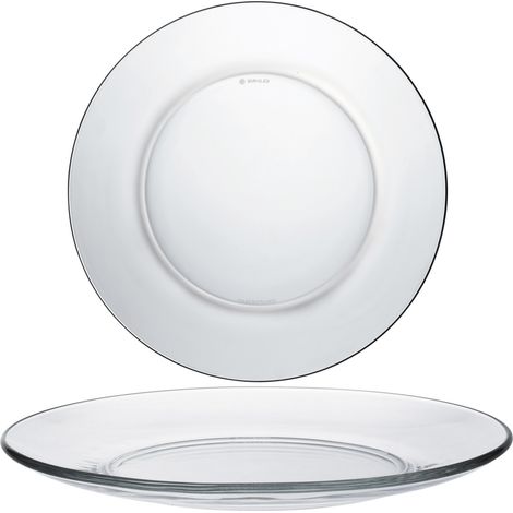Assiette plate en verre trempé Duralex Lys 23,5 cm – Résistante aux chocs et rayures – Compatible micro-ondes et lave-vaisselle – Bigbuy (1/3)