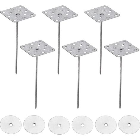 Lot de 40 2.8 Pouces Épingles d'Isolation Perforées avec Rondelles (1/5)