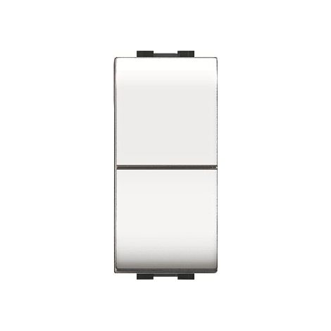 Doppio Pulsante Generico Mylife 10A Bianco ( ELETTROCANALI cod. ECL4023WH )