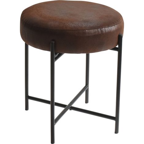 Sitzhocker mit Metallgestell, rund, Ø 36 cm