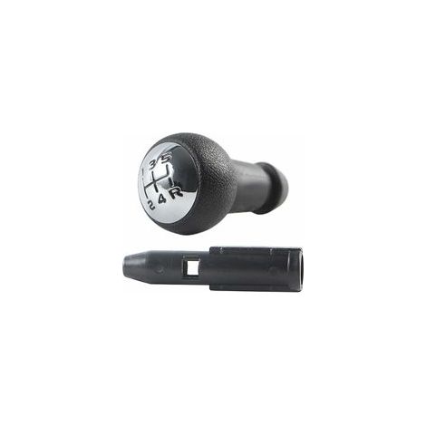 Pommeau de levier de vitesse manuel 5 vitesses pour Peugeot 106 107 207 301 307 308 407 408 508 3008 1007 / Citroen C2 C3 C4 Picasso - Noir et Argent (1/5)
