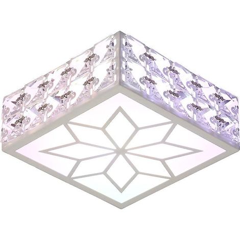 Applique murale carrée à motif floral en cristal pour couloir (1/5)