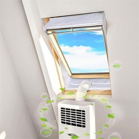 Kit Calfeutrage Climatiseur, Joint de Fenêtre pour Climatiseur Mobile avec Fermeture éclair Compatible avec Tous Les TUYAU (1/5)
