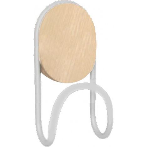Schraubbarer Kleiderhaken, 1 Haken, Holz/weiß, Gabel SANS MARQUE (1/2)
