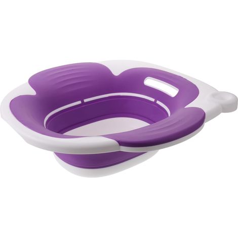 Bain de Siège Portable en Silicone Paroi Intérieure Incurvée, Structure Pliable, Adapté aux Routines Post-partum et Salles de Bain D'appartement (1/5)