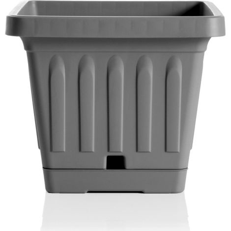 Vaso Terra Quadrato Grigio 20x20 BAMA