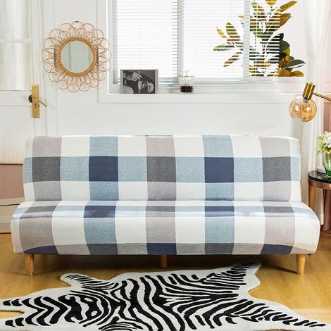 Stretch-Sofabezug ohne Armlehnen – Polyester und Elasthan – Elastische Passform – Maschinenwaschbar – Passend für Sofas mit einer Breite von 180–220 cm (1/5)