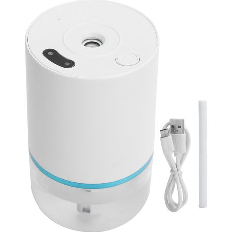 Nettoyeur automatique à induction pour atomiseur d'éthanol, distributeur avec capteur de pulvérisation, blanc avec anneau vert, pour bureau et maison. (1/5)
