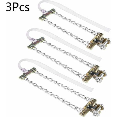 3 Pieces 165-195mm Non-Slip Steel Chain Snow Mud Safety Car Tire Belt Suitable for Car Truck SUV(Small)