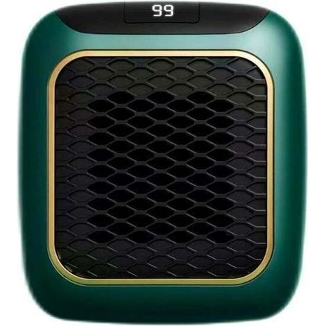 Mini radiateur mural vert, chauffage rapide 800 W, thermostat réglable, protection intégrée (1/5)