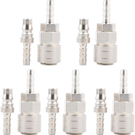 Raccord rapide pneumatique autobloquant SH20+PH20 - 1 jeu d'accessoires pour tuyau d'air comprimé (1/5)