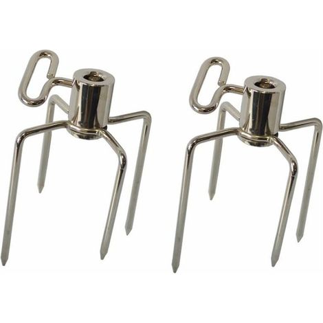 Fourchette de rôtissoire pour barbecue – Lot de 2 – Broches effilées pour insertion facile – Capacité accrue pour tiges 8 mm (1/5)