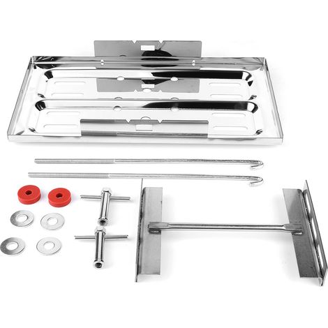 Bac à batterie en acier inoxydable poli universel, kit de fixation et maintien 7 1/2 x 13 1/4 pouces (1/5)