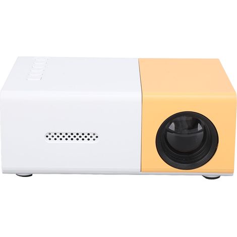 Petit projecteur HD 1080p portable avec haut-parleur intégré pour le divertissement à domicile. Compatible USB, AV, télécommande, prise UE 100-240 V. (1/5)