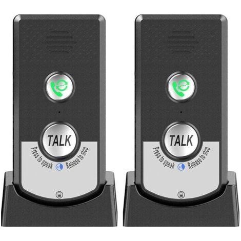 Lot De 2 Interphones Sans Fil Pour La Maison, Appelant Bidirectionnel, Interphone Vocal Portable Sans Fil Ultra Longue Distance Pour Personnes âGéEs, Communication De PièCe à PièCe,Sonnerie D'Appel (1/5)