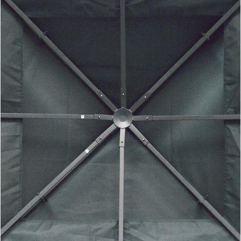 Pavillondach Ersatzdach wasserabweisend 3x3 m Grau HAVRYA (1/4)