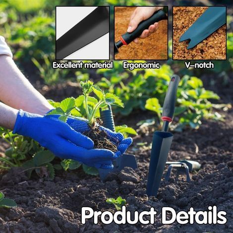 CSPARKV 1 PCS Outil Gouge de Désherbage, Jardinage Besherbeur Manuel, désherbeur avec poignée, Désherbeur à Main, Désherbeur en Acier Inoxydable, Outil Desherbeur Manuel, pour creuser, désher (1/5)