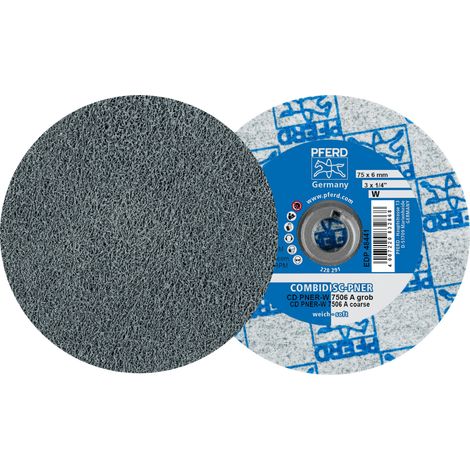 PFERD TOOLS COMBIDISC verpresste Vliesronde CD PNER Ø 75 mm Weich A Grob für Finish 25 Stk (1/4)
