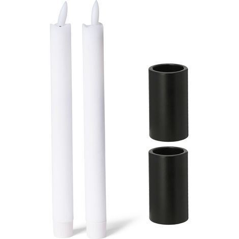 2x Novaliv Standkerzenhalter Stabkerzenhalter 2 x 5cm Schwarz (1/4)