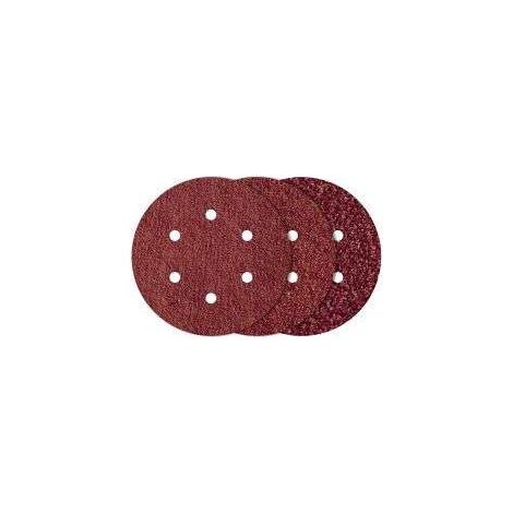 12 discos de lija auto-adhesivos, corindón grano 60,120,240, perforado Ø 150 mm Wolfcraft 1838000 (1/2)