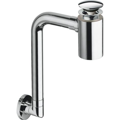 Siphon lavabo gain de place avec bonde Chromé - Cristina Ondyna BUS33351 (1/3)