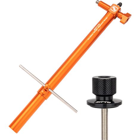 Outil de réglage de la patte de dérailleur, utilisé pour régler la hauteur et l'angle de symétrie horizontale des leviers de frein et de boîte de vitesses outil de mise à niveau de vélo (orange). (1/5)