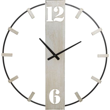Orologio da Muro Argentoy 61x4,5x63 cm in Ferro Nero e Argento (1/5)