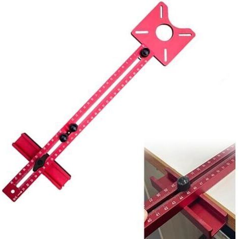 Gabarit Défonceuse 3 en 1, Gabarit Défonceuse à Bois Réglable, Guide Défonceuse à Bois pour Travaux de Menuiserie, Installation de Tiroirs et Armoires, Gabarit MFT pour Fraisage