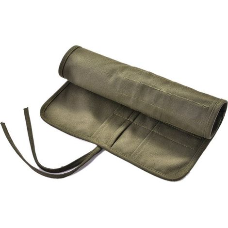 Porta pennelli con 22 scomparti, contenitore per pennelli su tela, trolley per pennelli a olio, acquerello e guazzo (verde militare) (1/5)