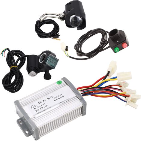 48V 1000W Elektrofahrrad-Umbausatz, inklusive Bürstenregler, Daumengasgriff und Scheinwerferschalter-Kit. (1/5)