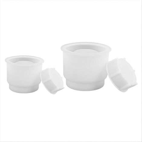 Bocal moule en silicone bocal Resin moule avec couvercles 2 ensembles de Candle bocal moule (1/5)
