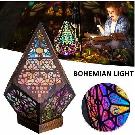 Lampe bohème à sept couleurs, grand lampadaire Night Pole Star, projecteur de lampe de projecteur de lumière de diamant à sept couleurs LED, décoration de la maison du salon de la chambre (1/5)