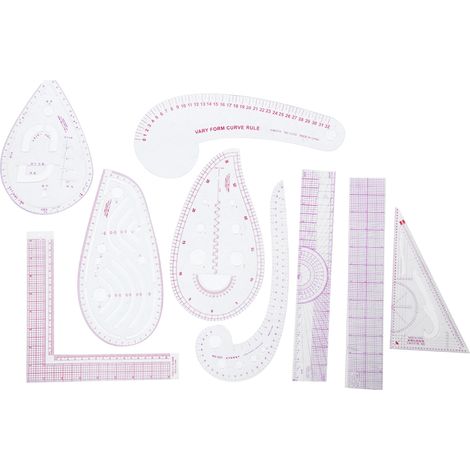 Lot de 9 règles de couture multifonctions, bâton courbe pour tailleur, accessoires de mesure. (1/5)