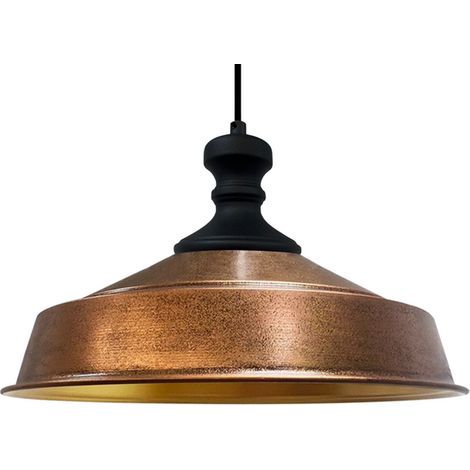 Handbemalte Industrielle Hängeleuchte aus Kupferfarbe Metall – Vintage-Kronleuchter E27 Ø41 cm für Wohnzimmer, Schlafzimmer Oder Esszimmer (1/4)