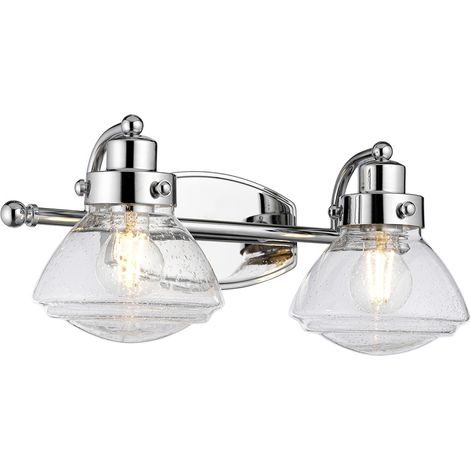 Scholar Applique Murale Quoizel 2 Lumières Chrome Poli IP44 (1/5)