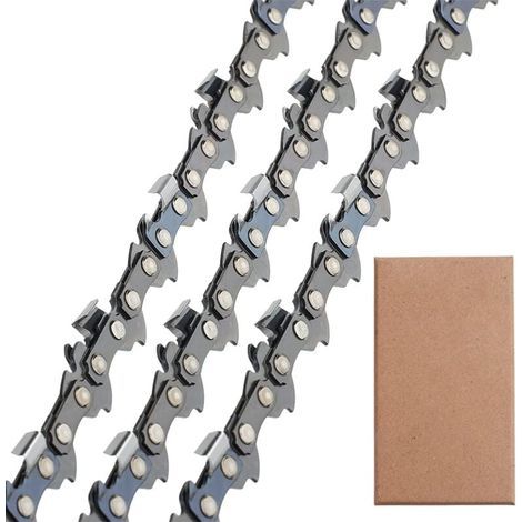 Satz mit 3 rückschlagarmen Kettensägenketten 3/8"LP, 50 Glieder, 1,1 mm, 35 cm, kompatibel mit Stihl MS170, MS180 und NPTERBL (1/5)