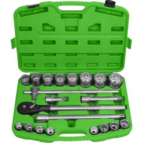 ESTUCHE DE HERRAMIENTAS CON 21 PIEZAS AUTOCLE ¾" 12 CANTOS  JBM53728