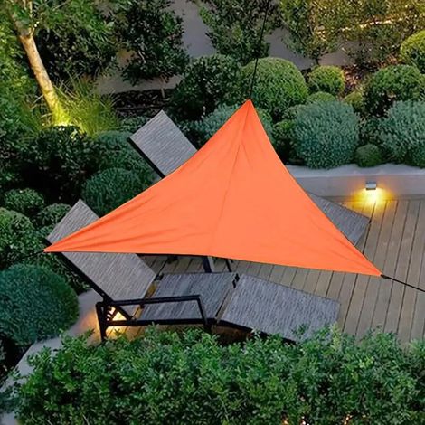 Dreieckiges Sonnensegel, Sonnenschutzplane Wasserfestes Material – Maschinenwaschbar Garten & Terrasse 3 x 3 x 3 m (Orange) (1/3)